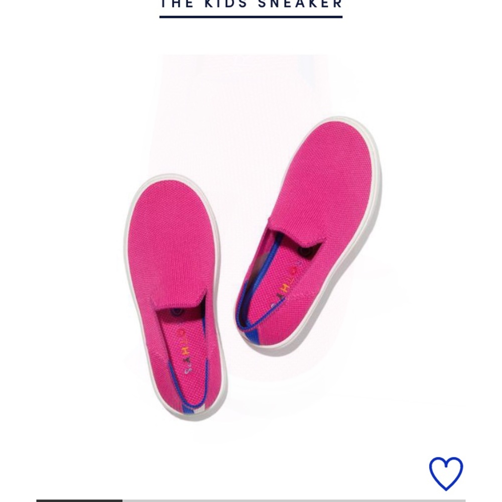 Kids Pink Rothy’s sneakers